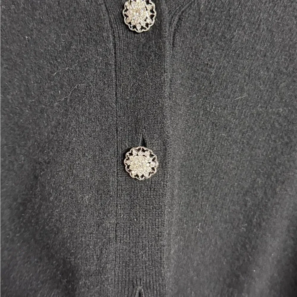 Reformation Val Regenerative Wool Cardigan XL Black Formal Dress Up